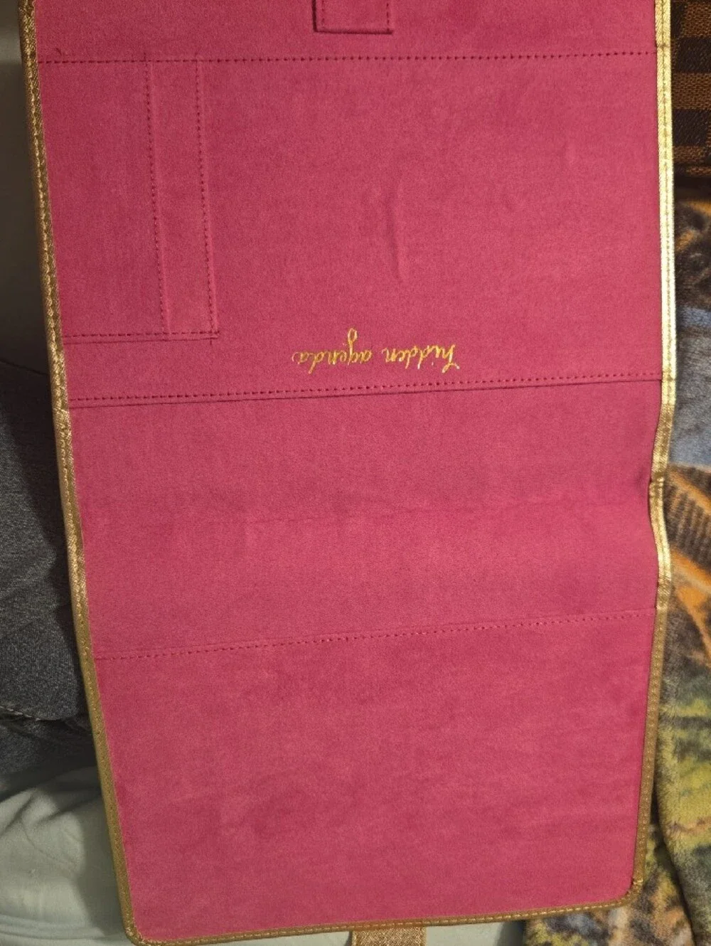 Lilly Pulitzer Metallic Gold Tablet Folio Case with Snap Closure